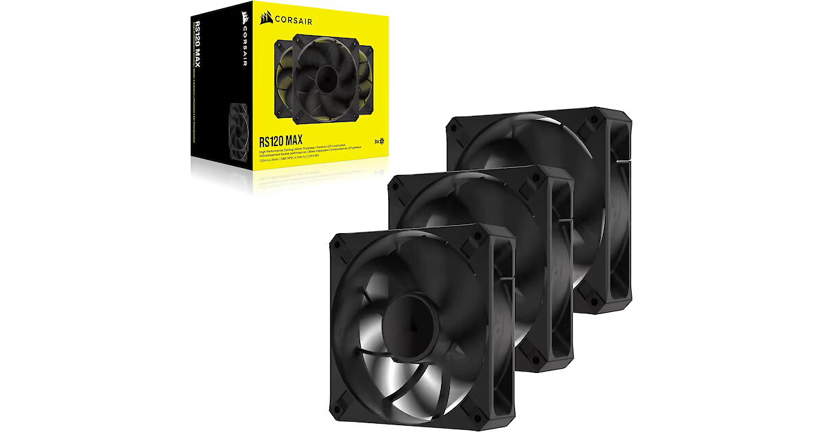Corsair RS120 MAX, Black, 3 Pack (CO-9050171-WW)