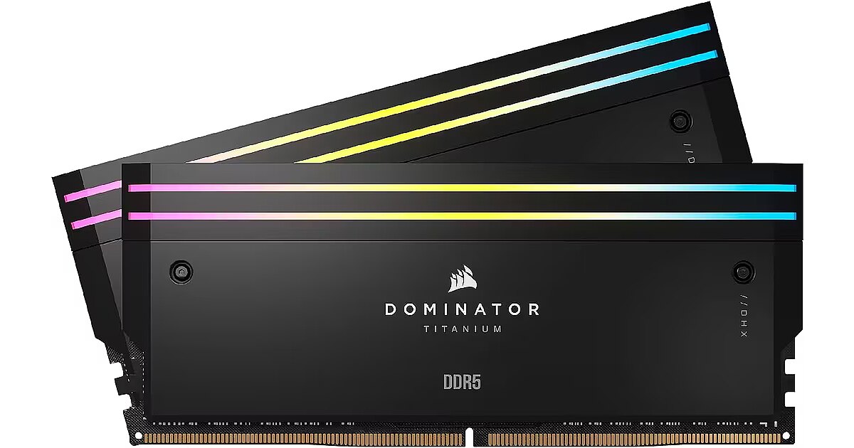 Corsair Dominator Titanium Black, DDR5, 64GB, 6600MHz, CL32, Kit