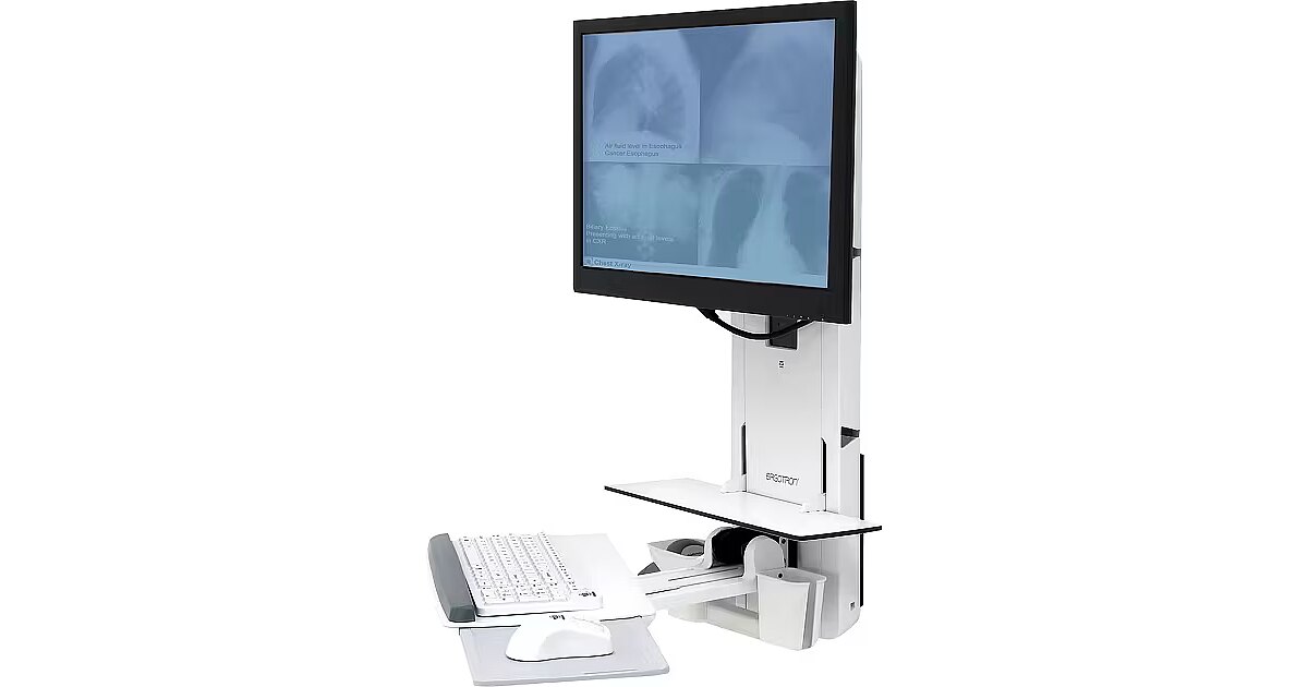 Styleview Ergotron StyleView Sit-Stand Vertical Lift with Keyboard & Monitor ...
