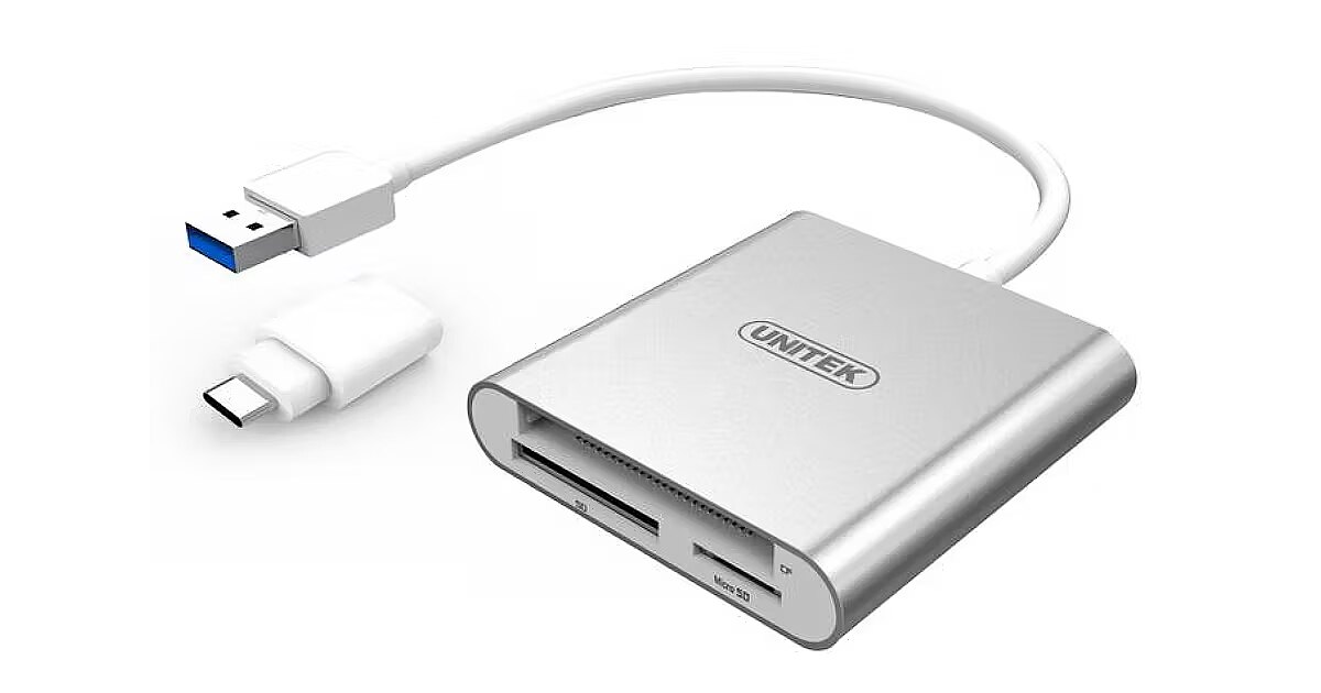 Unitek to Multi-In-One Aluminium Card Reader (With USB Type