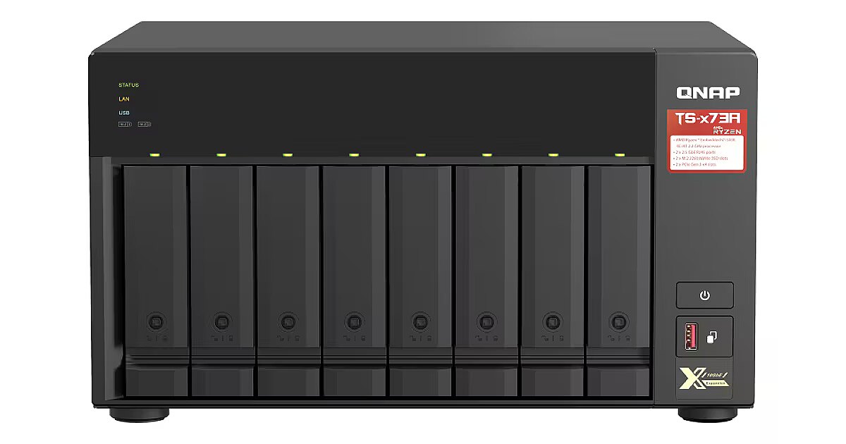 Serveur NAS QNAP TS-873A-8G - 8 Baies 3.5", 2.5GbE, 2 Slots NVMe (neuf)