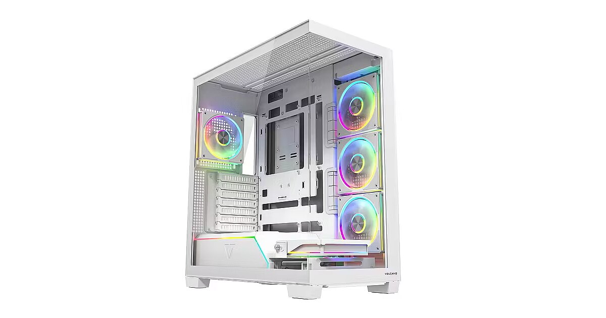 Modecom Volcano Stellar Plus ARGB 5F, Tempered Glass, White (AT-STELLAR ...