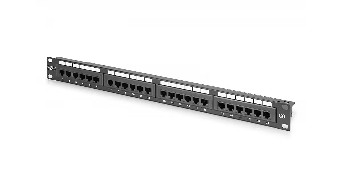 Digitus CAT 6 CLASS E PATCH PANEL UNSH 24-PORT RJ45 8P8C LSA RACK MOUNT ...