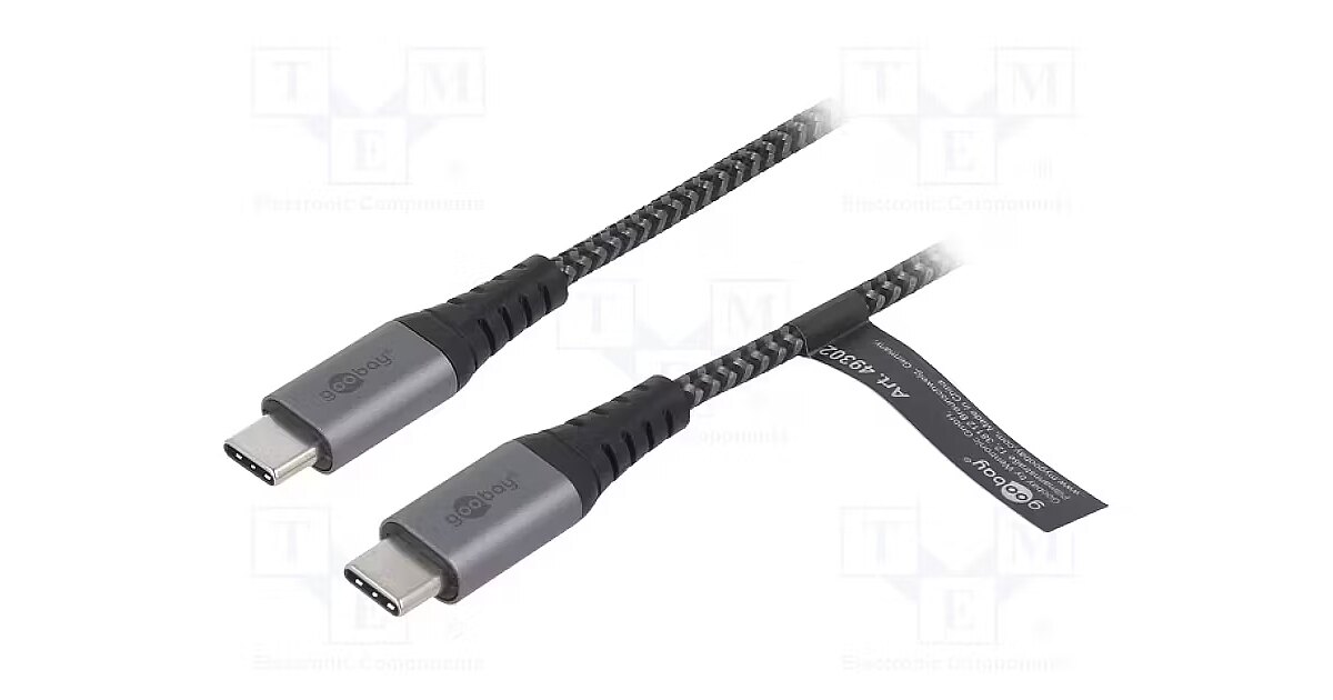 Goobay Cavo USB-C In Tessuto Supersoft Con Spine In Metallo, 2 M Bianco 2 M Usb 20 60 W Cavo Usb 49779809