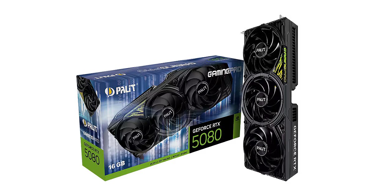 Palit GeForce RTX 5080, 16GB GDDR7, GamingPro (DLSS 4