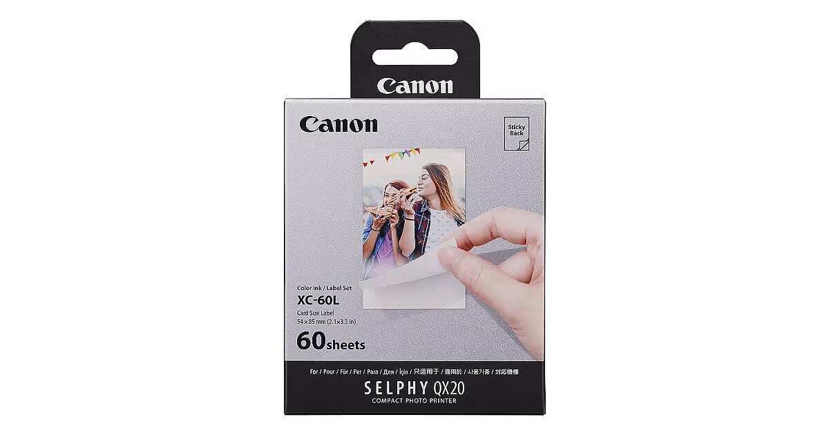 Canon XC-60L STICKER INK SET F/QX20 60 BLATT 54 X 85 MM (6756C001)