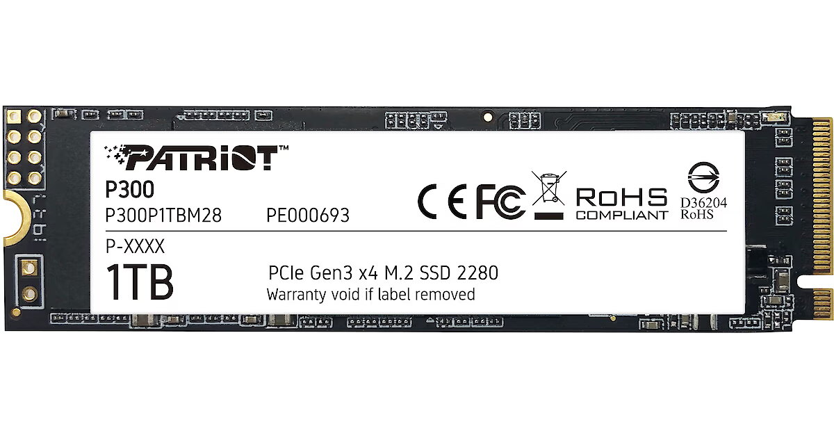 Patriot P300, 1TB, M.2 Gen3 x4 (P300P1TBM28)