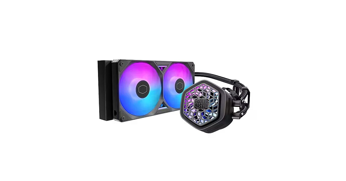 Cooler Master MasterLiquid 240 Atmos II VRM Fan ARGB, Black (MLX