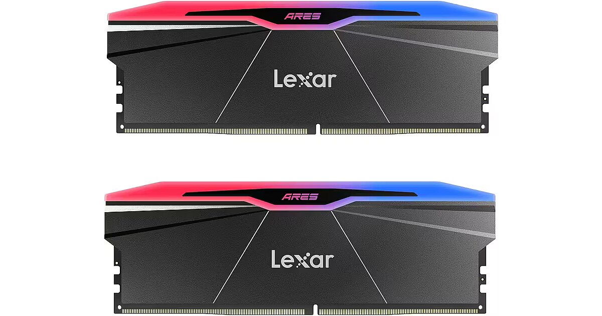 新品 Lexar DDR5 32GB （16gb*2）6000 XMP/EXPO Lexar ARES RGB Gen2 (Intel XMP), DDR5, 32GB, 7600MHz, CL36, Kit of