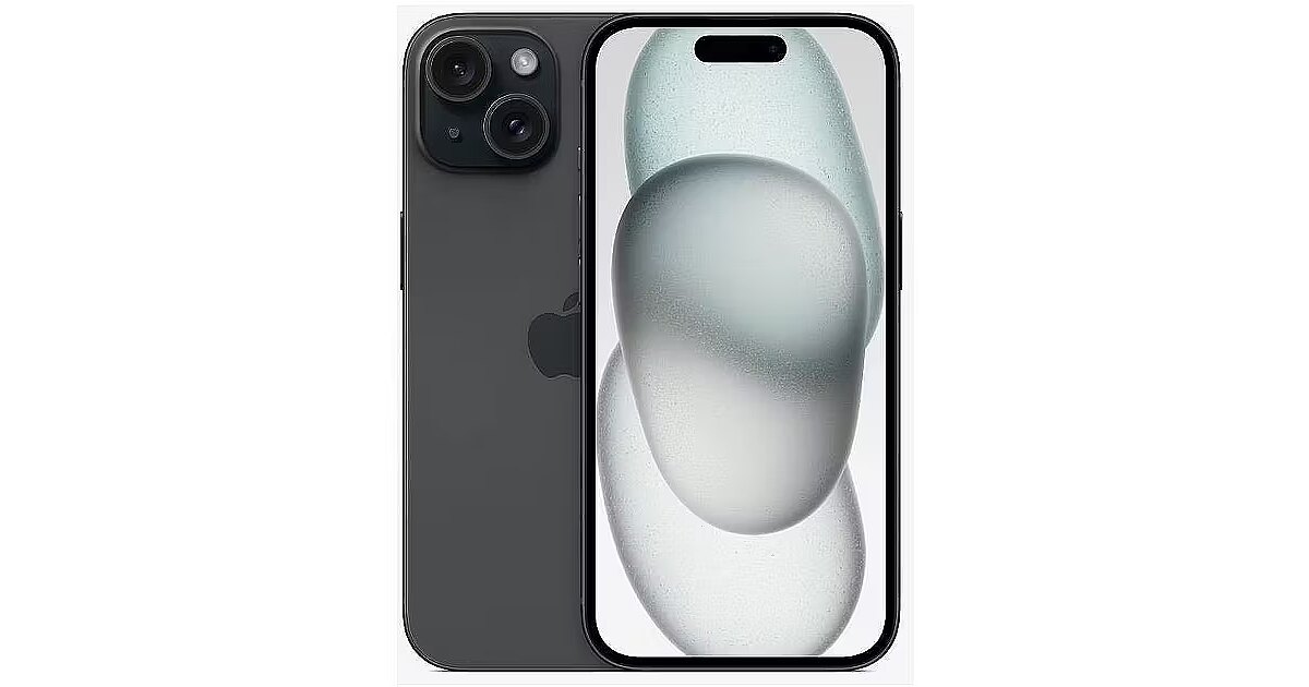 Apple iPhone 15, 128GB, Black (MTP03HX/A)