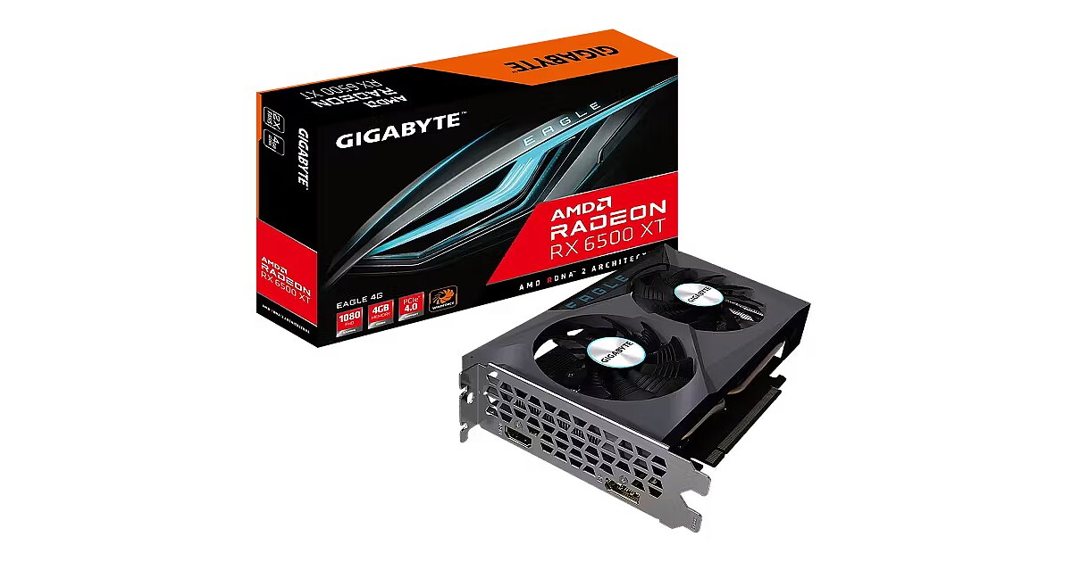 Gigabyte Radeon RX 6500 XT, 4GB GDDR6, Eagle (GV-R65XTEAGLE-4GD)
