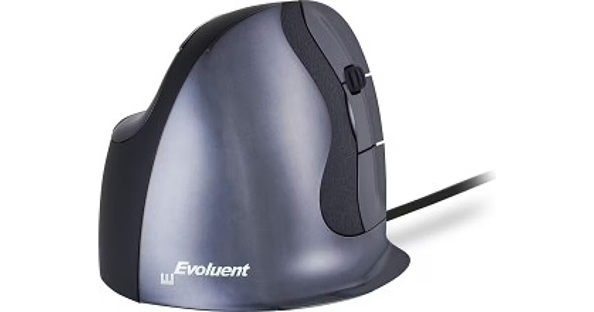 Evoluent VerticalMouse D, Black / Silver, (Large, RH) (BNEEVRDL)