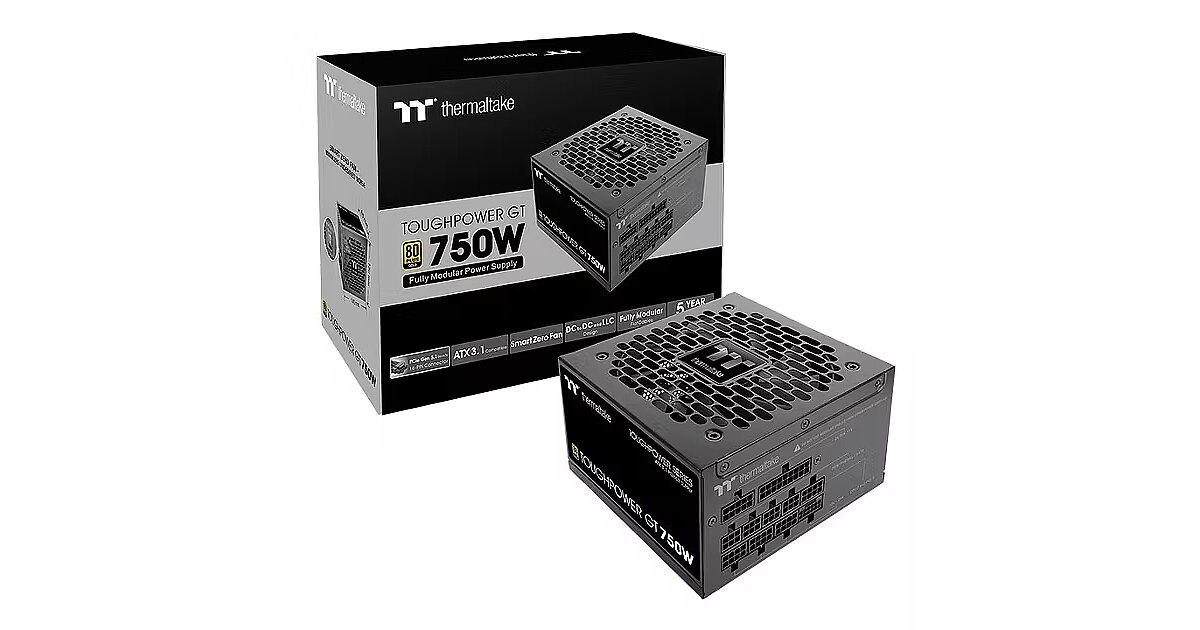 THERMALTAKE Toughpower GT 750W ATX 3.1 Modular 80+ Gold - Alimentation PC Snow