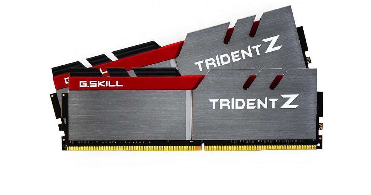 G.SKILL Trident Z, DDR4, 32GB, 3200MHz, CL16, Kit of 2, Silver/Red