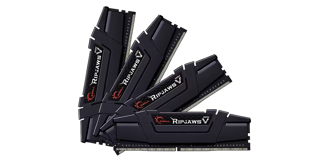 DDR4 3400 32GB 8GBx4枚 G.SKILL RIPJAWS V 3284-gskill-ripjaws-v-ddr4-
