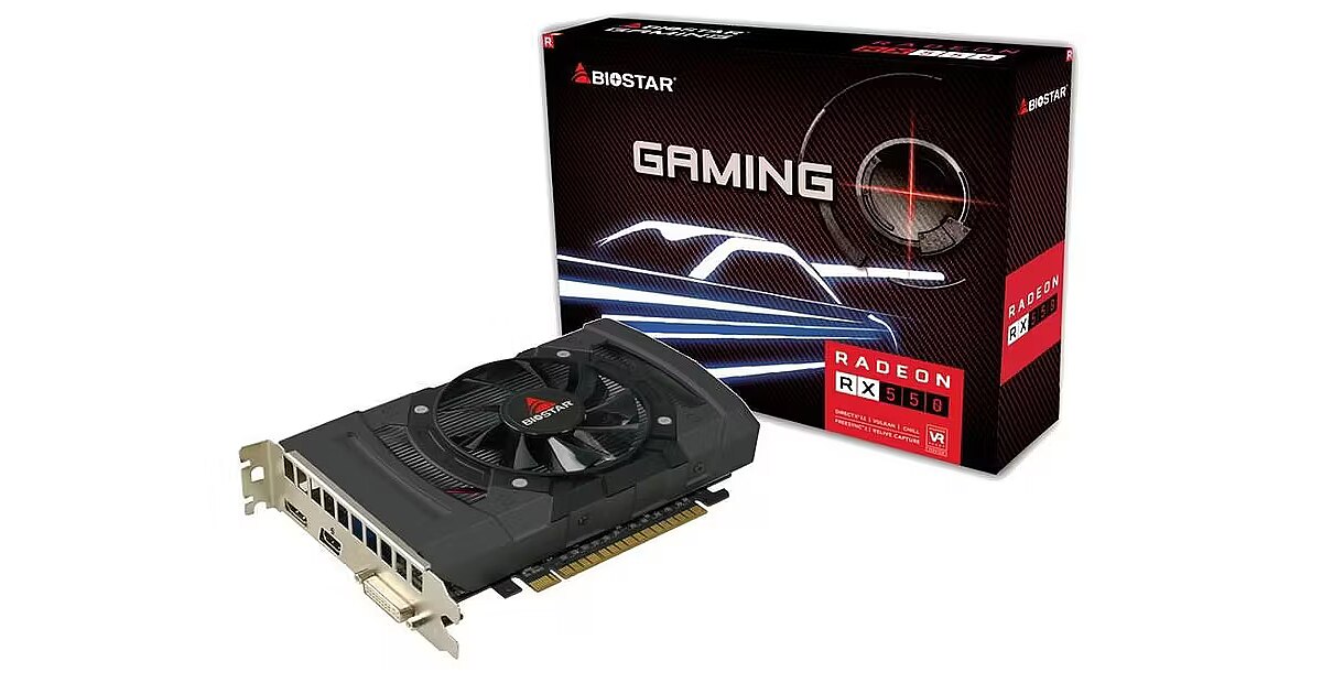 Biostar Radeon RX 550, 4GB GDDR5, Gaming (VA5505RF41)