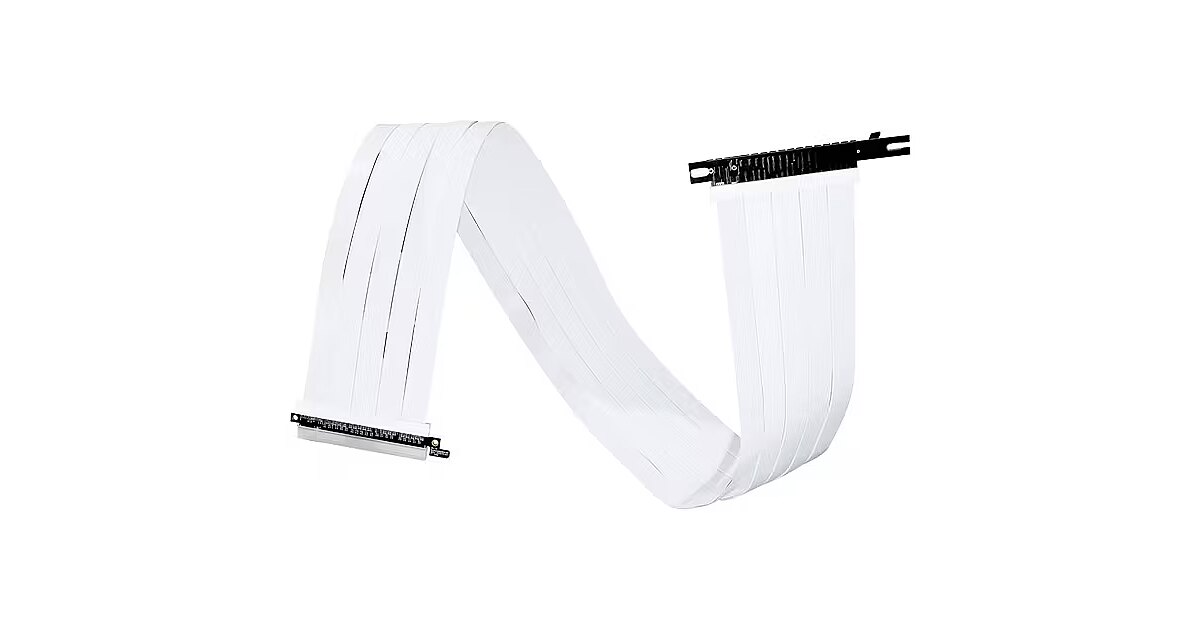 Lian Li PW-PCIV-4-90W PCIe 4.0 Riser Cable, 900mm, White (PW-PCIV-4-90W)