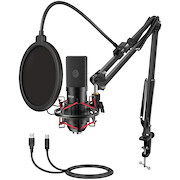 Fifine Microphone Mikrofon pojemnościowy ze statywem