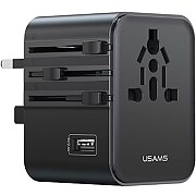 USAMS Travel adapter 17W US/AU/EU/UK black