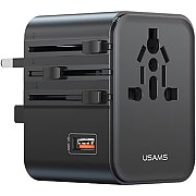 USAMS Travel adapter 25W US/AU/EU/UK black