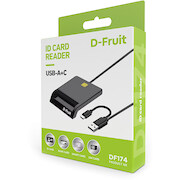 D-Fruit ID card reader USB-A/USB-C DF174