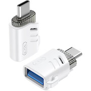 XO adapter USB-USB-C OTG, white (NB256B)