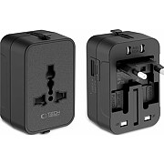 Tech-Protect travel adapter TA300 EU/UK/US/AU, black