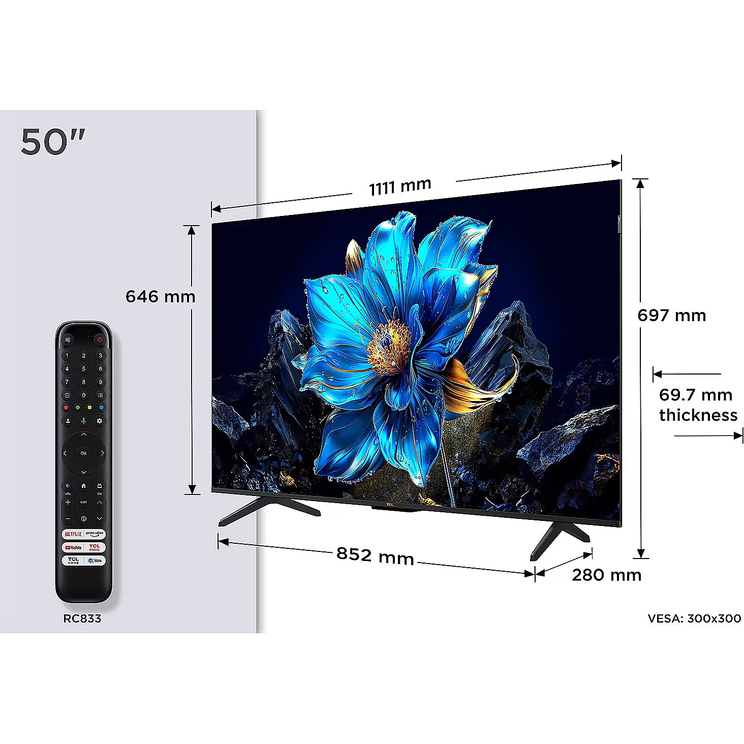 TCL 50P7K, 50