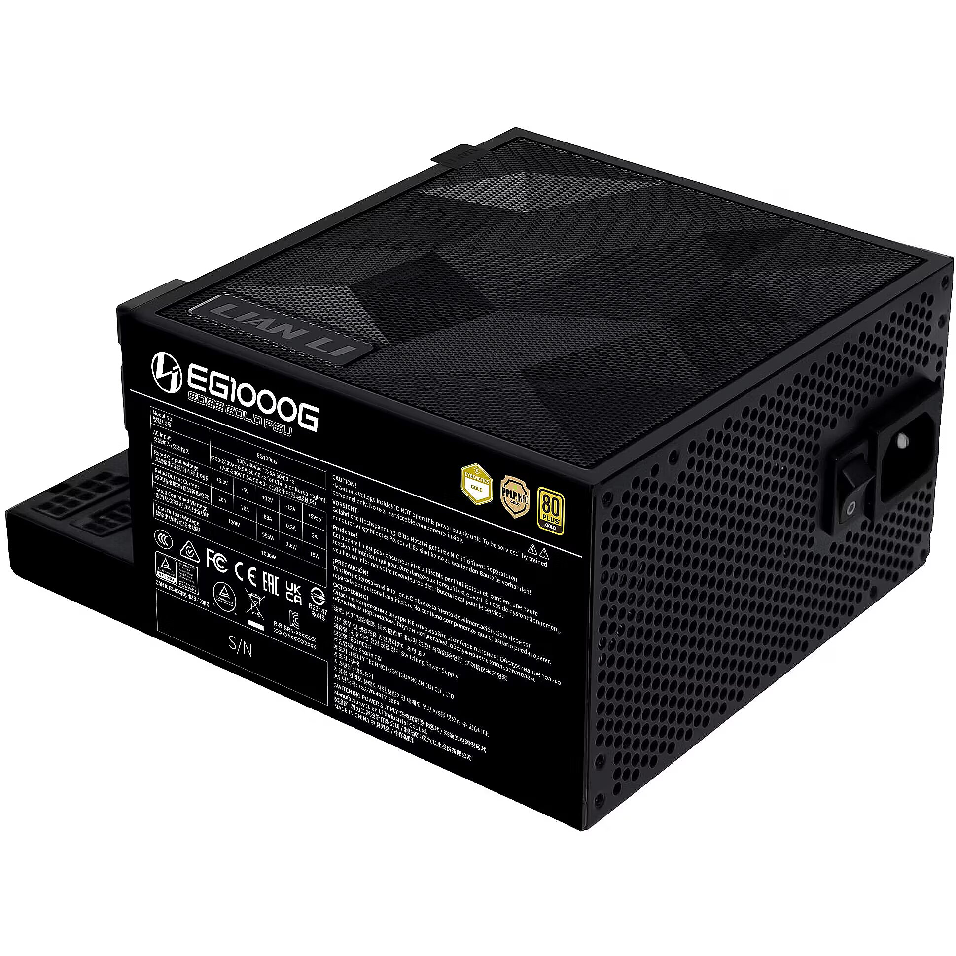 Lian Li Edge Gold, 1000W, 80PLUS Gold, ATX 3.1, PCIe 5.1 (With USB