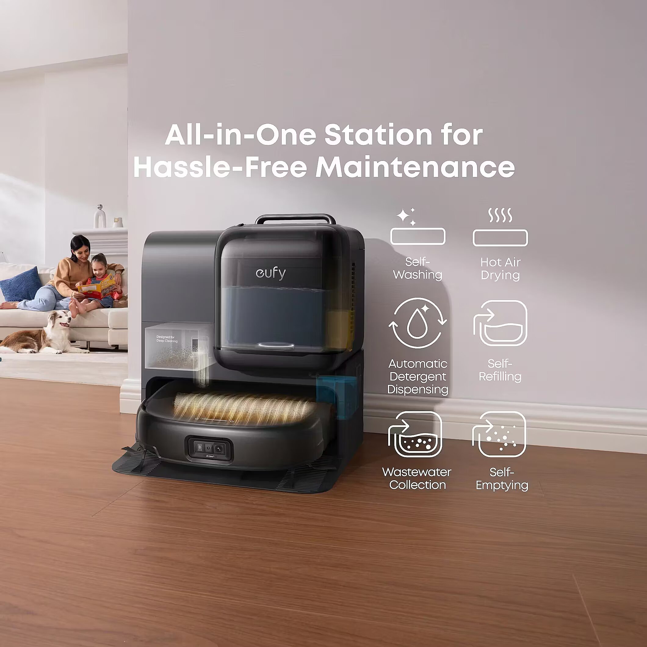Anker Eufy Robot Vacuum Cleaner | Omni E25 | Wet&Dry | Operating