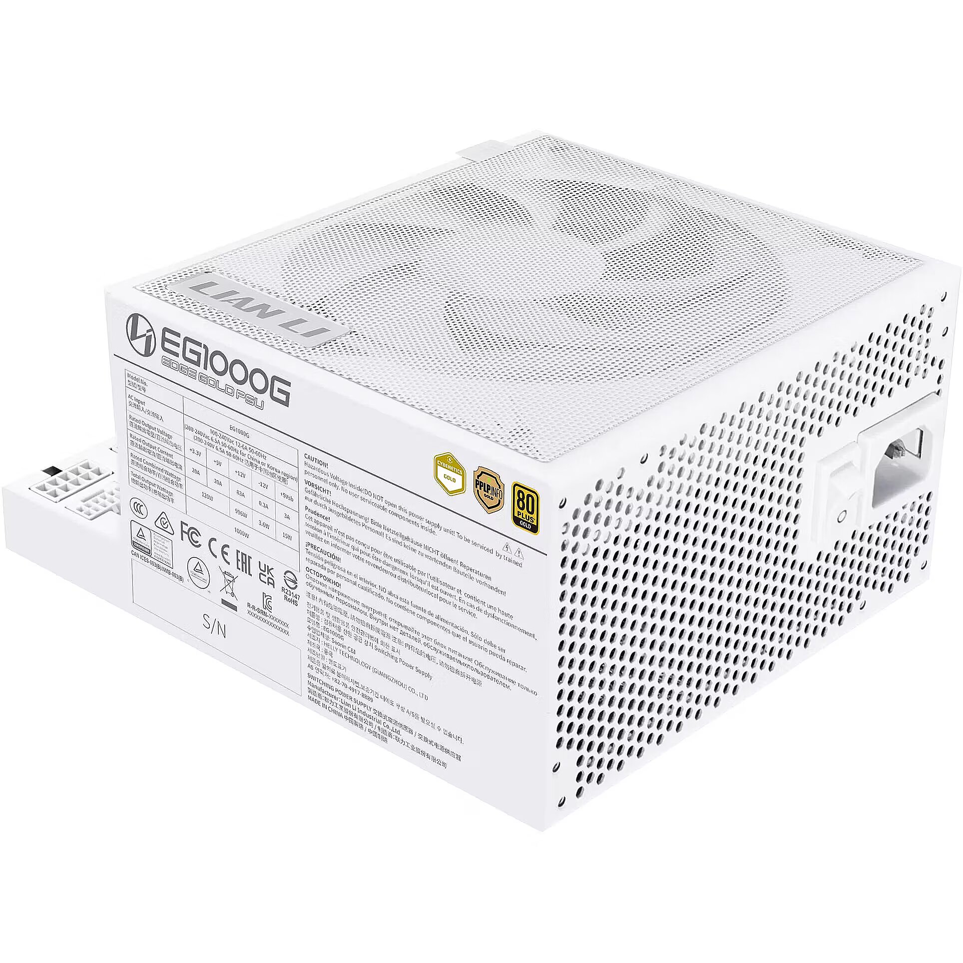 Lian Li Edge Gold White, 1000W, 80PLUS Gold, ATX 3.1, PCIe 5.1