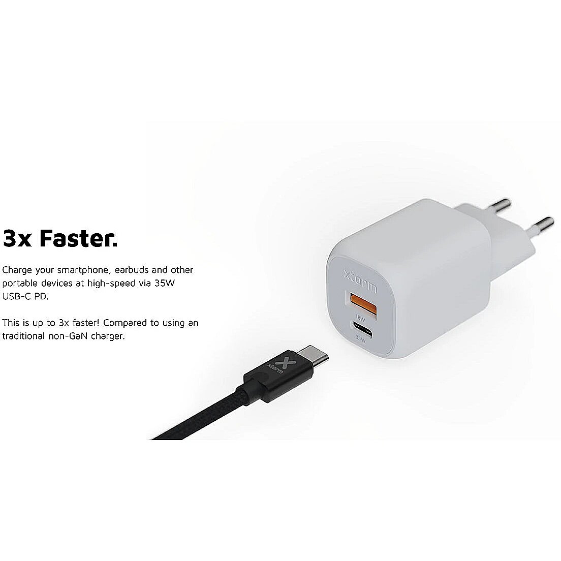 140W GaN-Ultra Travel Charger + USB-C PD Cable – Xtorm DE