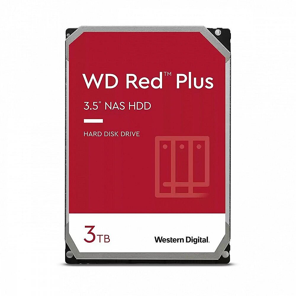 Western Digital 3TB, Red Plus, 128MB, SATA III