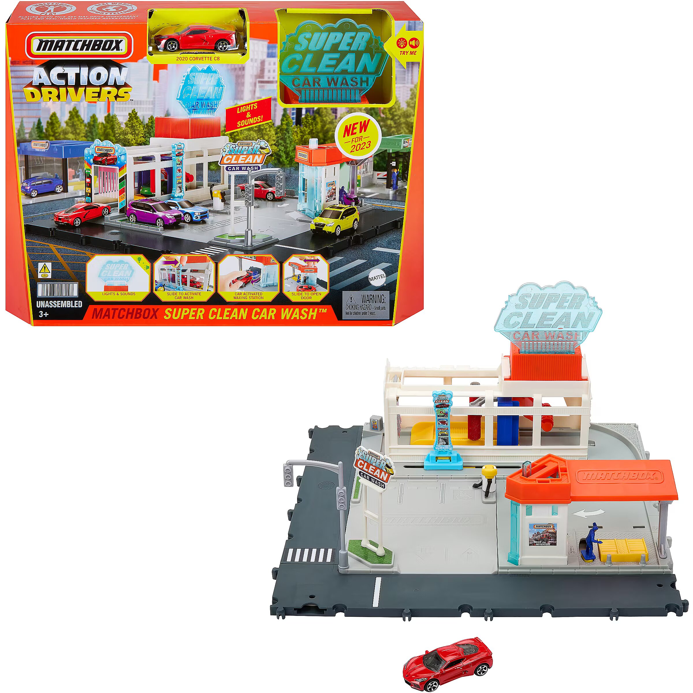 Mattel Zestaw Matchbox Prawdziwe Przygody Myjnia samochodowa