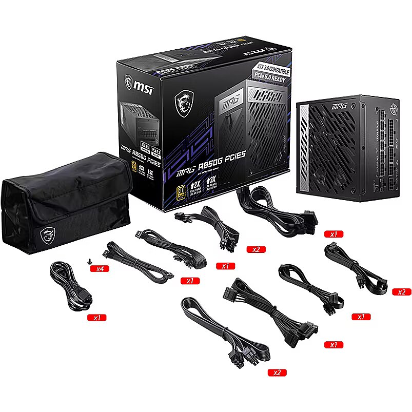 MSI MPG A850G PCIE5, 850W, 80PLUS Gold (MPG A850G PCIE5)