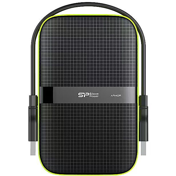 Silicon Power Armor A60　5TB Silicon Power Armor A60, 5TB, Black & Green (SP050TBPHDA60S3K)