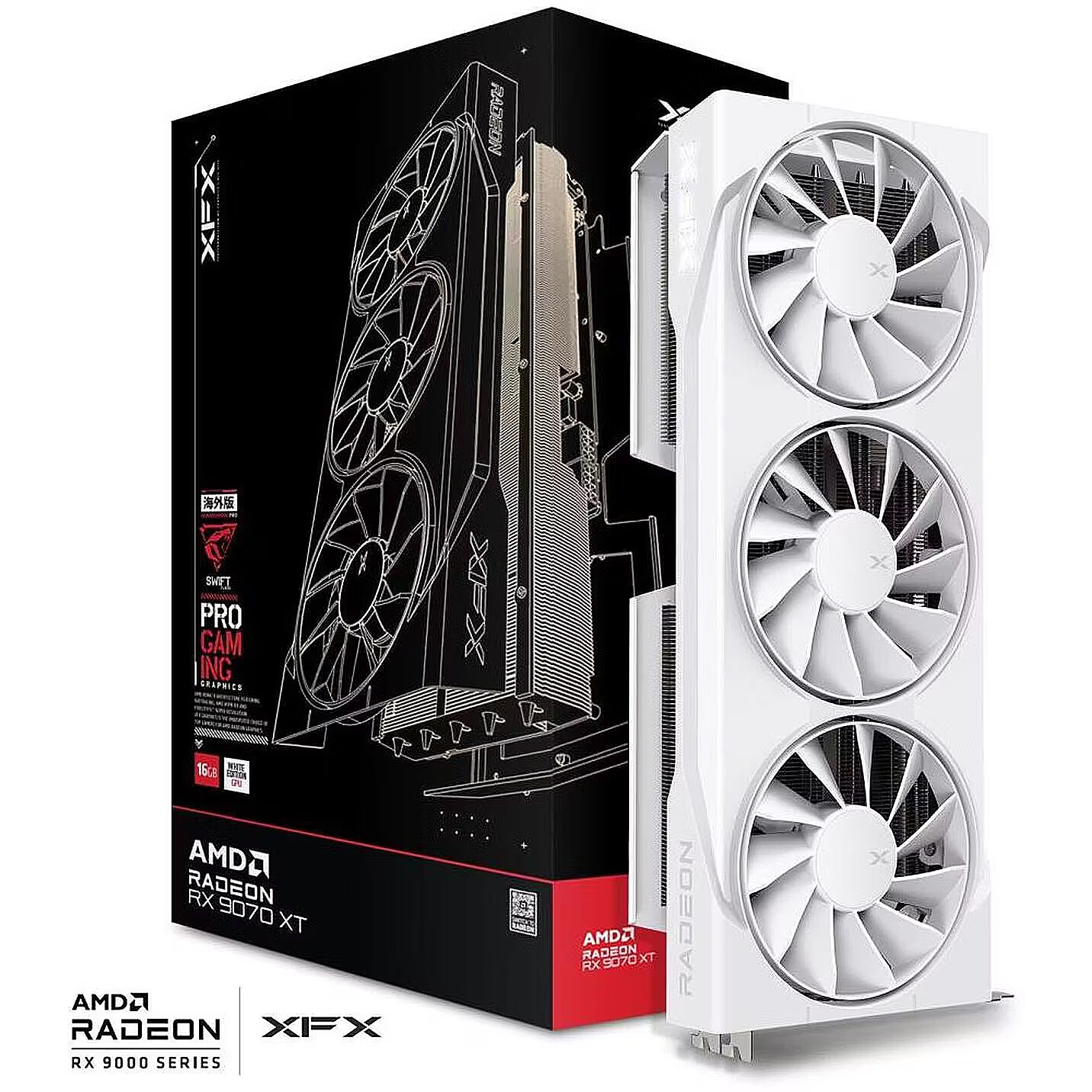 XFX Radeon RX 9070 XT, 16GB GDDR6, Swift Triple Fan Gaming Edition