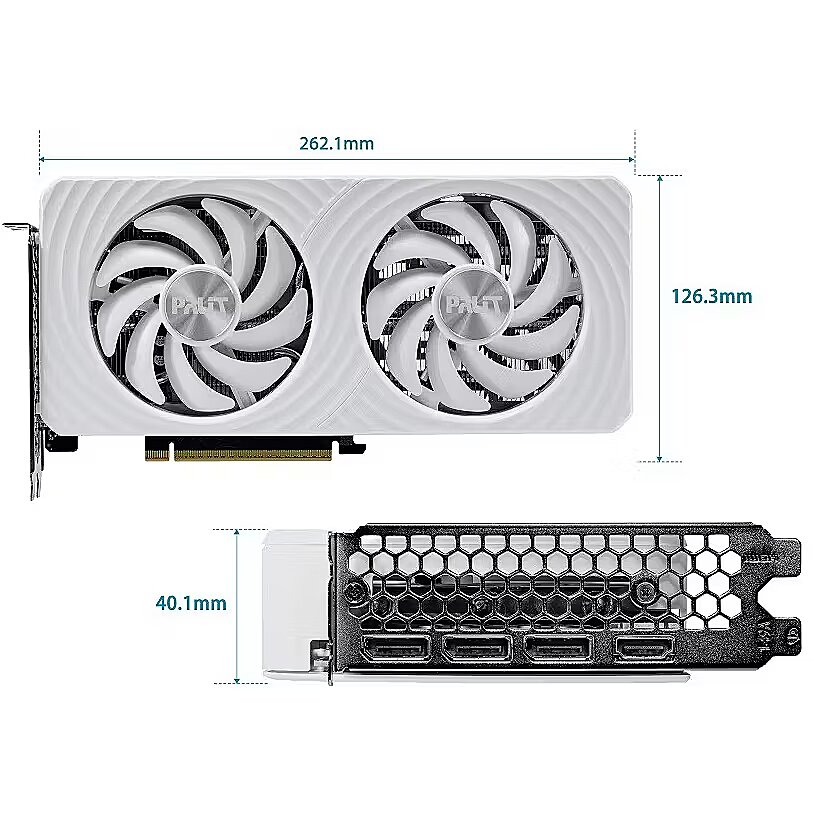 Palit GeForce RTX 5060 Ti, 16GB GDDR7, White OC (DLSS 4