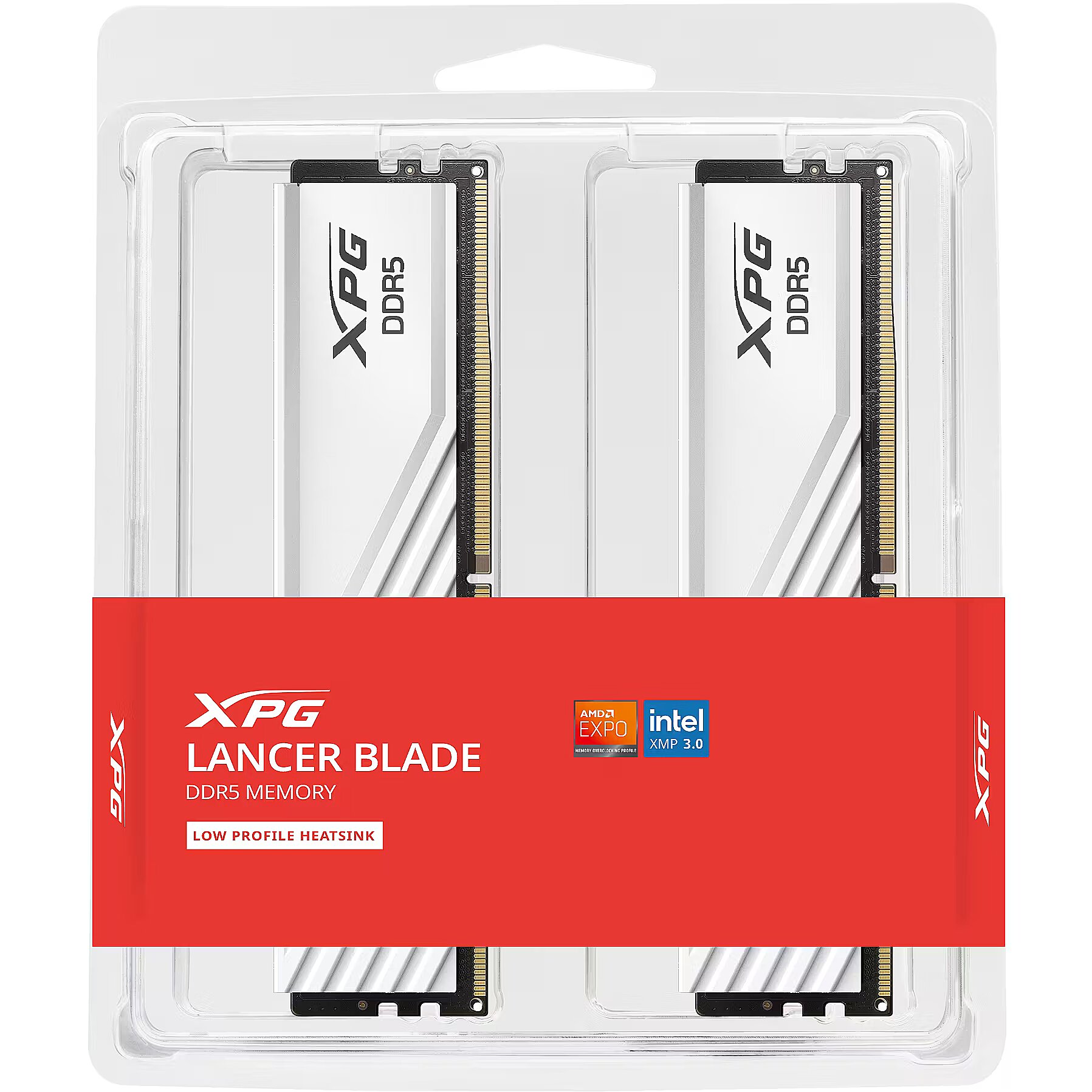 ADATA XPG Lancer Blade White, DDR5, 32GB, 6400MT/s, CL32, Kit of 2
