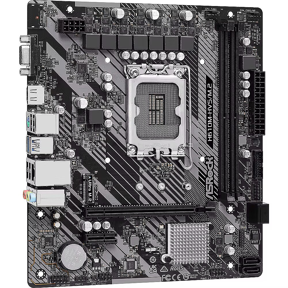 Intel 12100, 32GBメモリ, H610M-HVS/M.2 R2.0 ASRock H610M-HVS/M.2 R2.0 (H610M-HVS/M.2 R2.0)