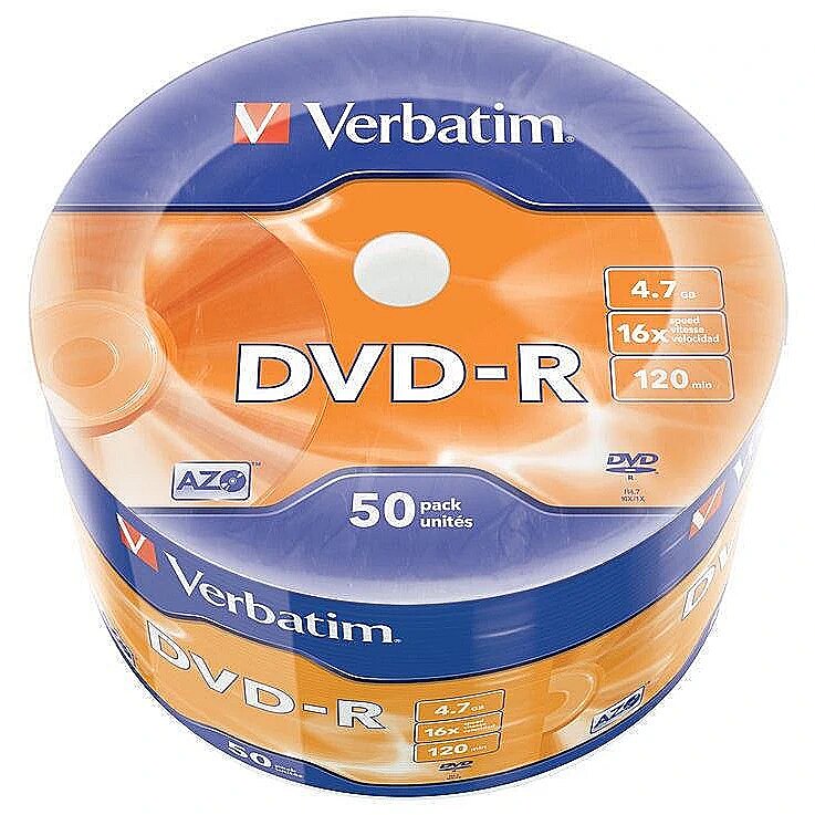 infrastructure Giraffe tricky Verbatim DVD-R Verbatim [ wrap 50 | 4.7GB | 16x | Matt Silver | AZO (43788)