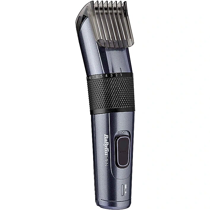 BaByliss Hair Clipper E976E Cordless or corded, of length steps 26, Grey (E976E)