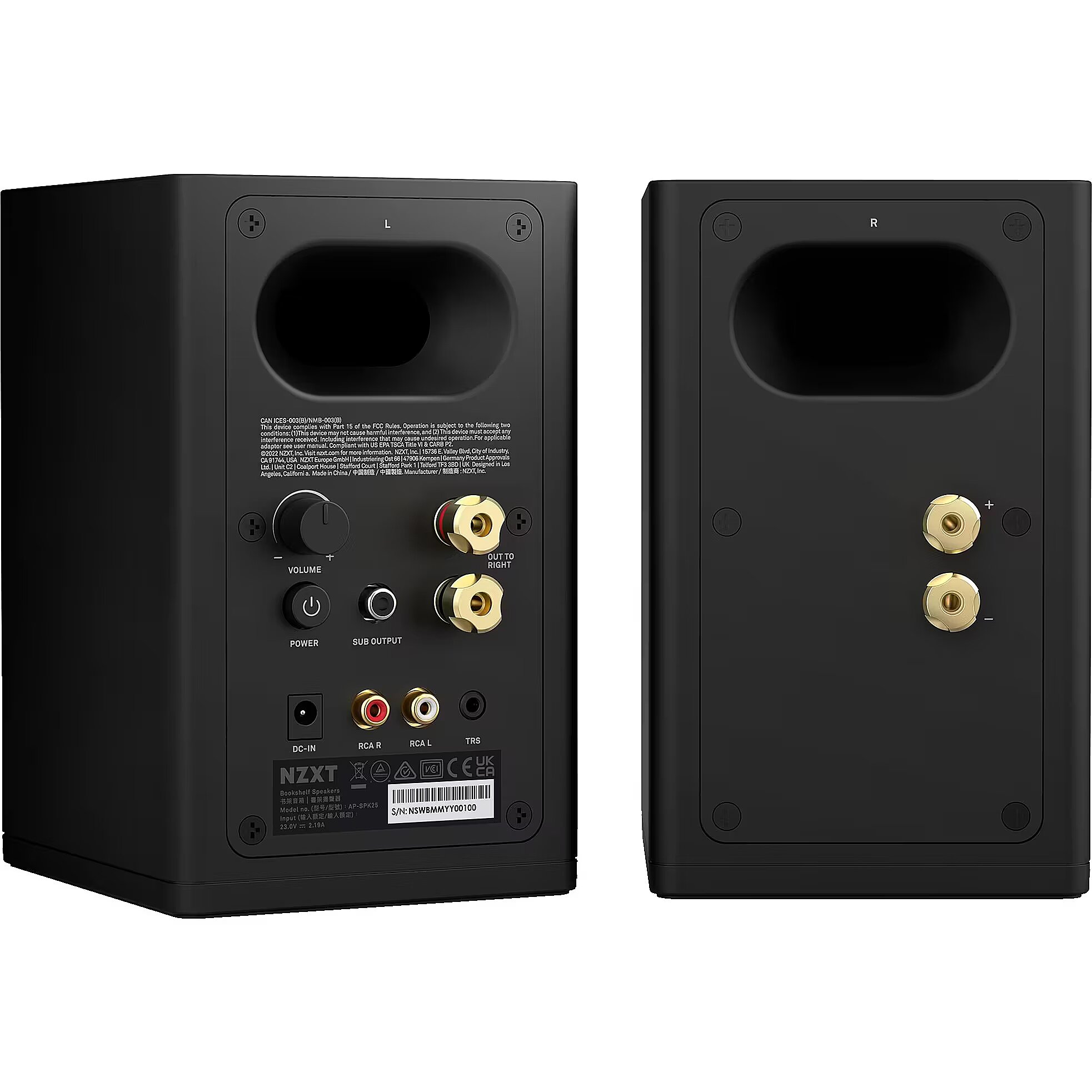 NZXT Relay Speakers, Black (AP-SPKB2-EU)