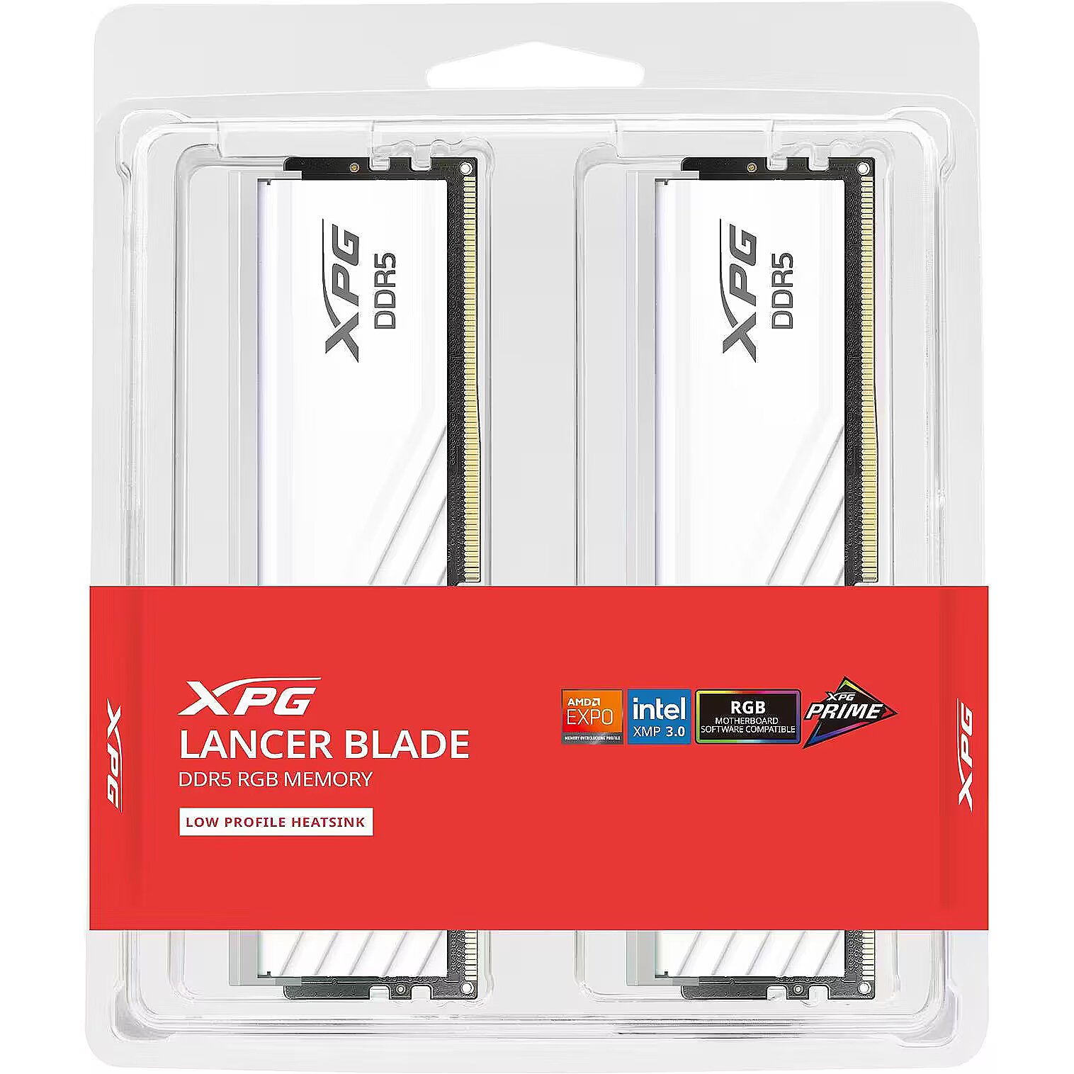 ADATA XPG Lancer Blade RGB White, DDR5, 32GB, 6000MT/s, CL34, Kit