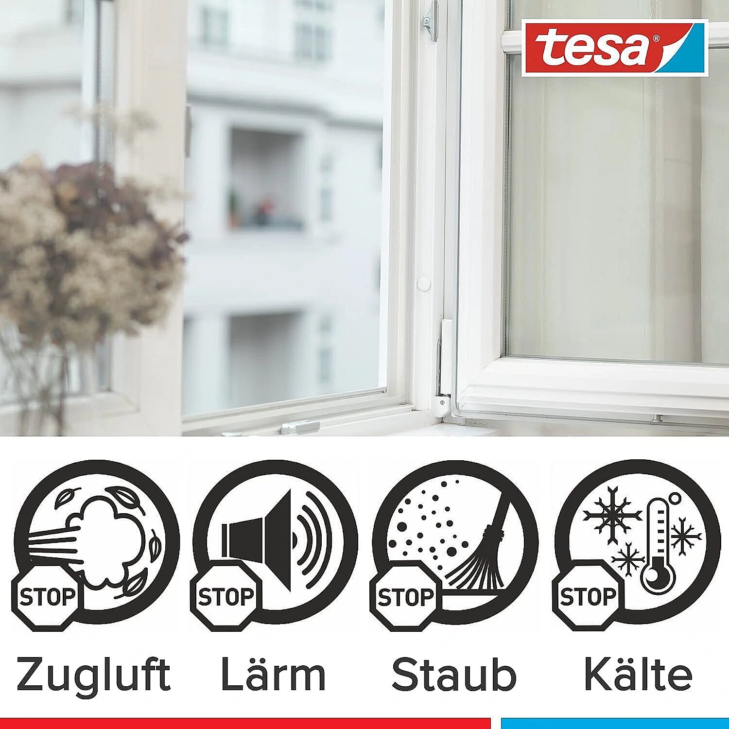 Tesa tesamoll Thermo Cover, window insulating film, insulation  (transparent, 4 meters x 1.5 meters) (05432-00000-01)