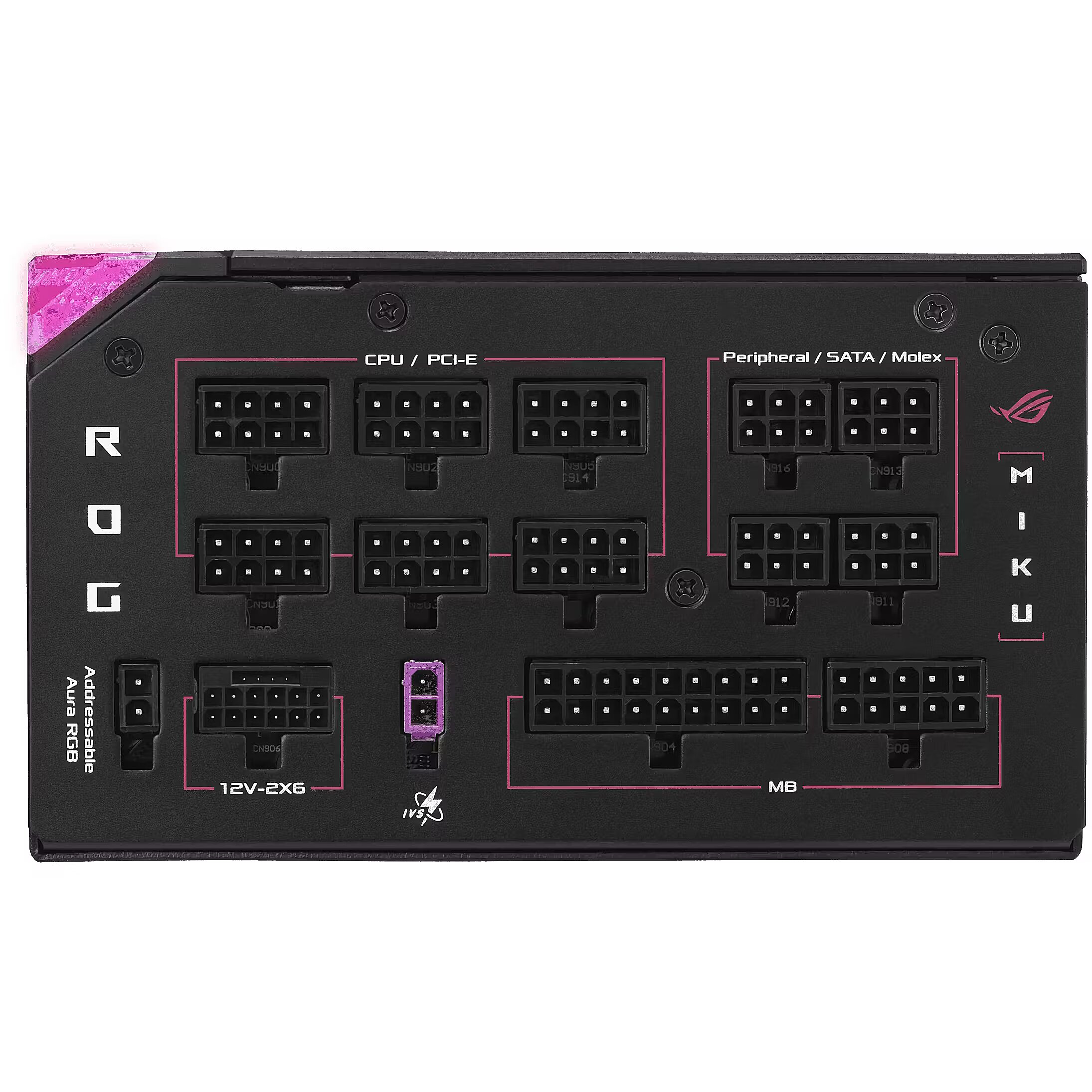 ASUS香港代理 ROG Thor 1200W P III x Miku ED Asus ROG Thor Platinum III Hatsune Miku Edition, 1200W, 80PLUS