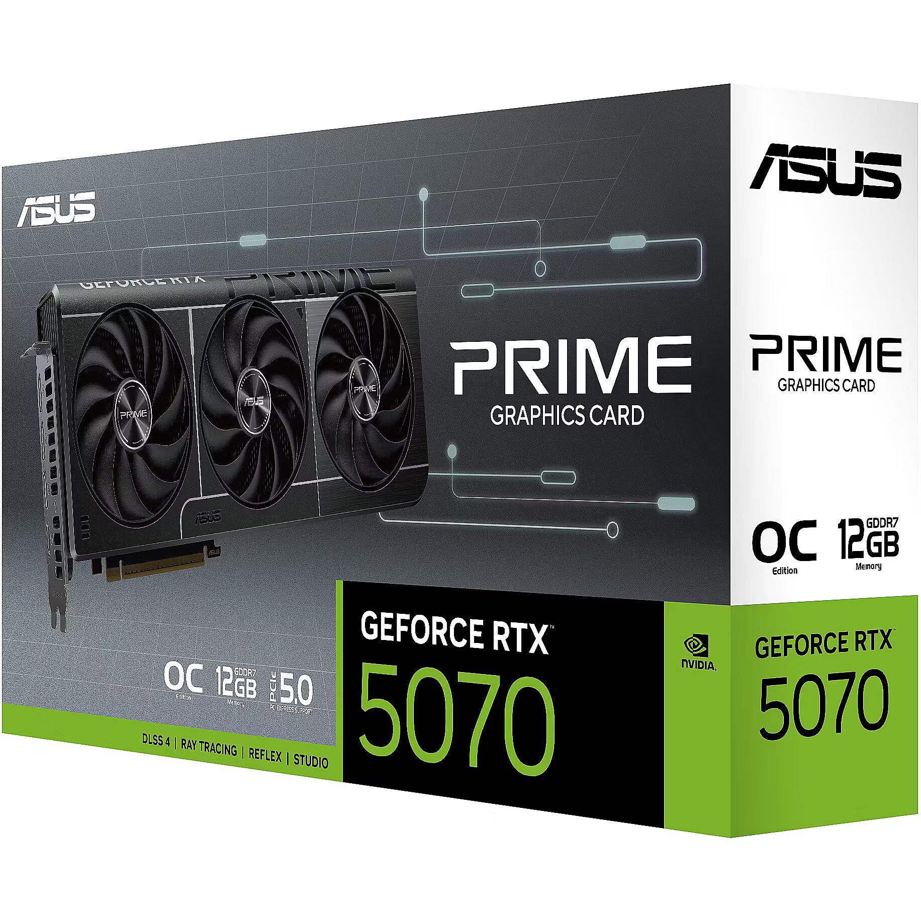 Asus GeForce RTX 5070, 12GB GDDR7, Prime OC (DLSS 4) (90YV0M10-M0NA00)