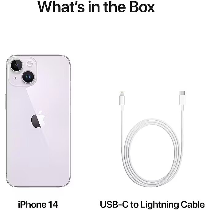 Apple iPhone 14, 256GB, Purple (MPWA3ZD/A)