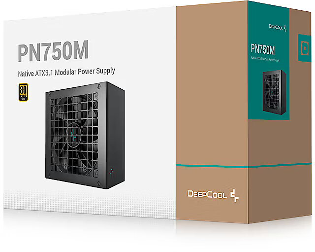 DeepCool PN750M, 80PLUS Gold, ATX 3.1, PCIe 5.1 (R-PN750M-FC0B-JGEU)