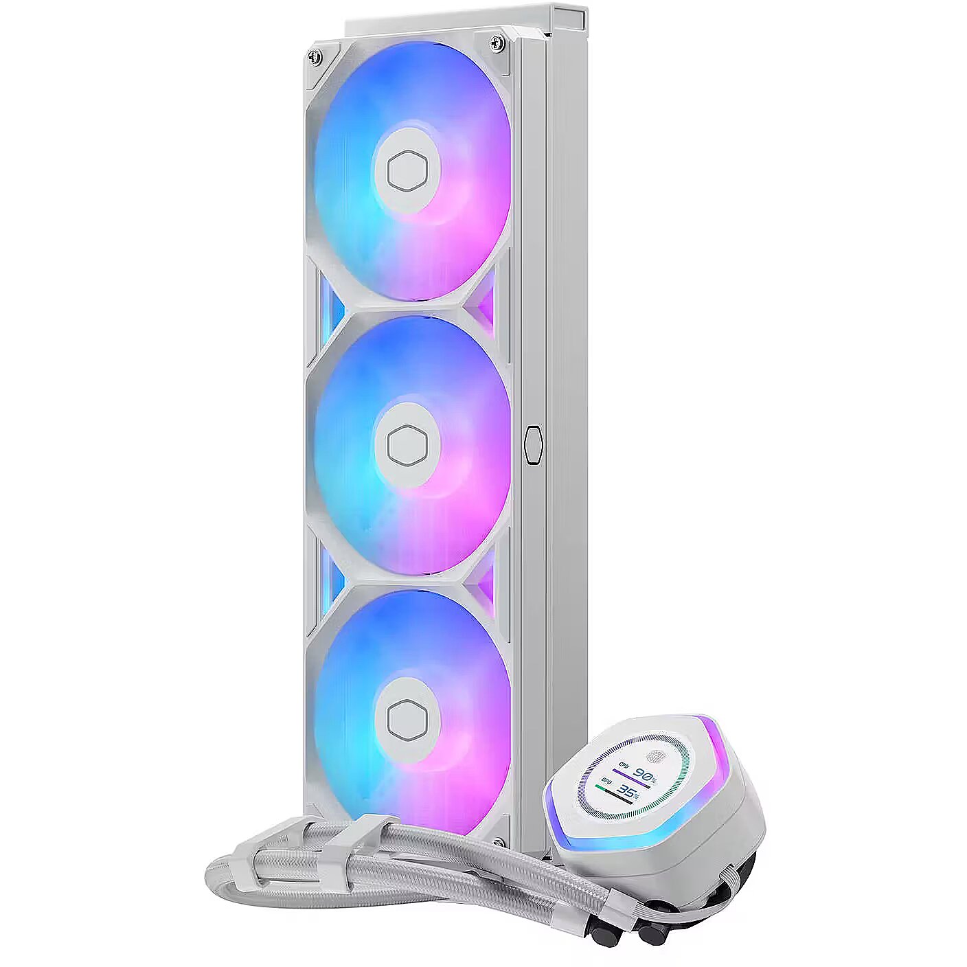 MasterLiquid 360 Atmos II LCD 簡易水冷 ホワイト Cooler Master MasterLiquid 360 Atmos II LCD, White (MLX-D36M-A25SZ-LW)